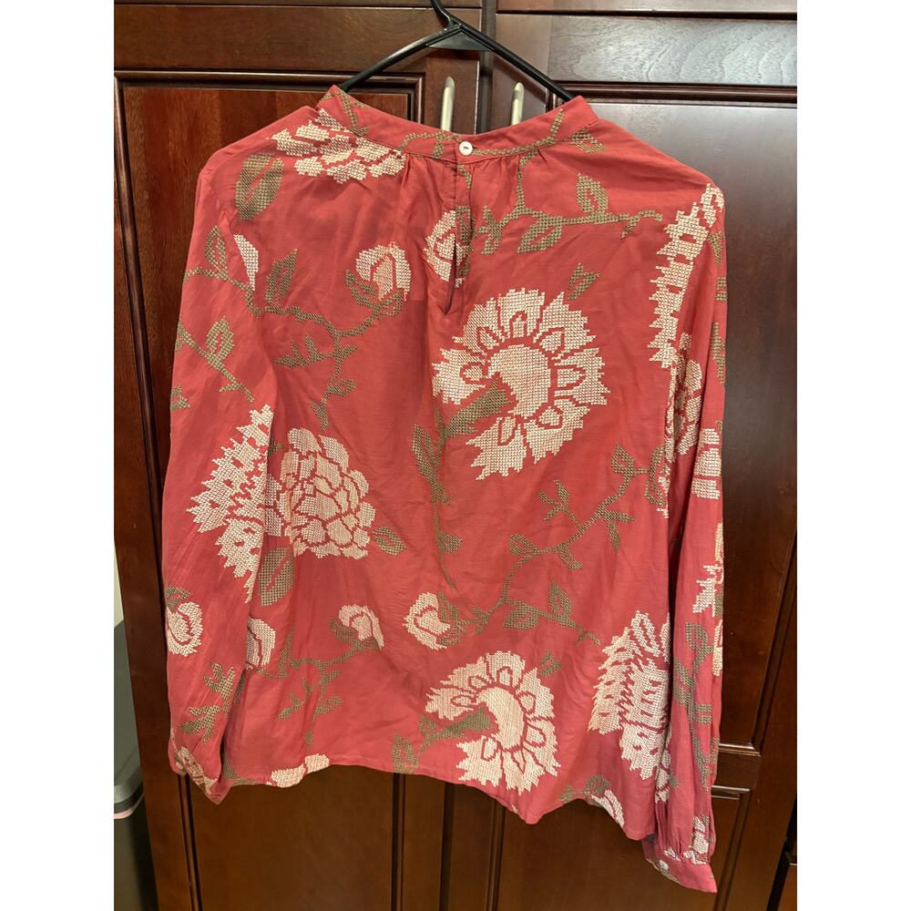 Payal Pratap by Anthropologie Rhododendron Blouse Peasant Top Size 14 NWT - Picture 3 of 14